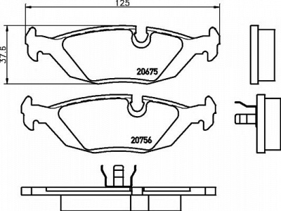 HELLA PAGID 8db355006041 -  Комплект тормозных колодок, дисковый тормоз